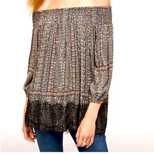 Anthro Vanessa Virginia Women's Off-Shoulder Bohemian Top, size Small